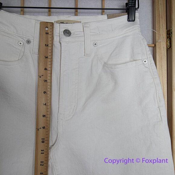 NEW Madewell The Perfect Vintage Wide-Leg Crop Jean Tile White, 27 - Picture 5 of 14